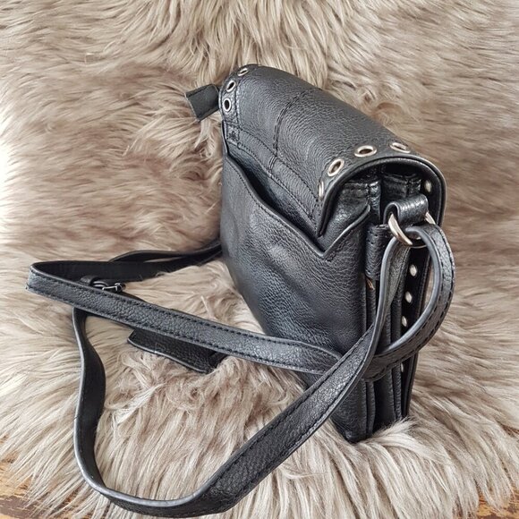 Hillary Radley Black Faux Leather Shoulder Bag - Picture 4 of 13